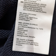 ➜ Sweat à Capuche Adidas - Grand Logo Blanc - Marine - Taille M