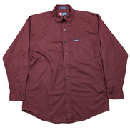 Chemise shirt Chaps Ralph Lauren M bordeaux coton manches longues button down