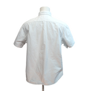 Chemise Ralph Lauren XL Blanc Uni Logo Marron Poche Classique manches courtes