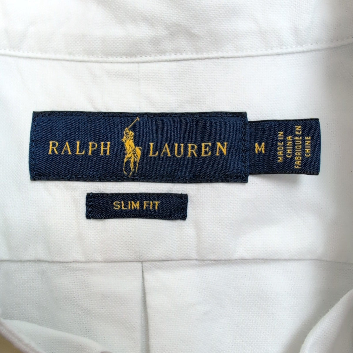 Chemise Shirt Ralph Lauren Blanche Slim Fit Button Down Manches Courtes M
