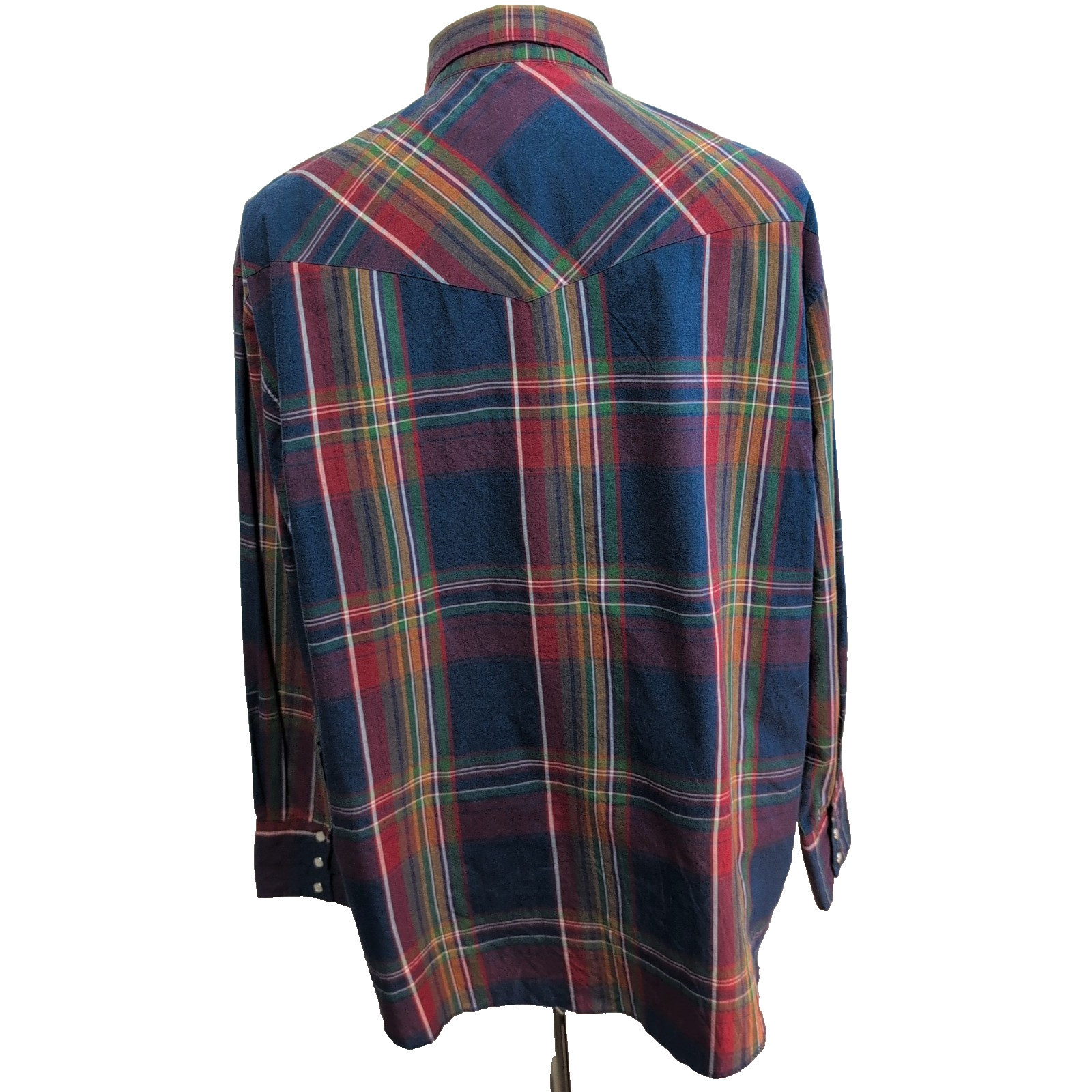 Chemise WRANGLER Western à Carreaux Tartan avec Poches Manches Longues - T.XL