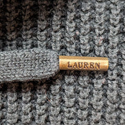 Pull Ralph Lauren (Lauren) Femme L Col Roulé Large Cordon Noir Plaque Logo 🏷️