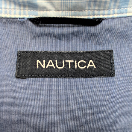 Chemise nautica bleu à carreaux Manche courte Taille XL Une poche logo bred bleu