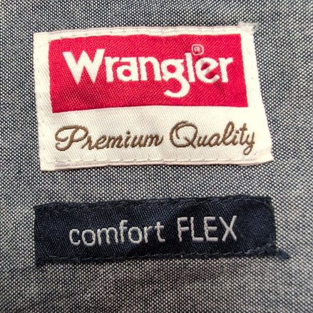 Chemise Wrangler Manche Courte Bordeaux Clair Stretch Taille L Deux Poches