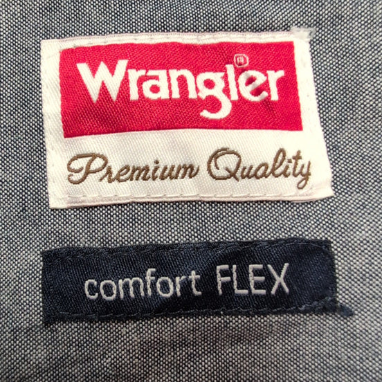 Chemise Wrangler Manche Courte Bordeaux Clair Stretch Taille L Deux Poches