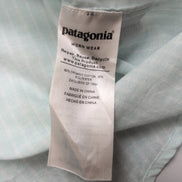 Chemise Patagonia manche courte S Vert Pastel Rayures Coton
