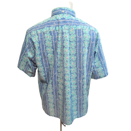 Chemise Hawaïenne Kahala Made in Hawaii Coton Bleu Floral XL