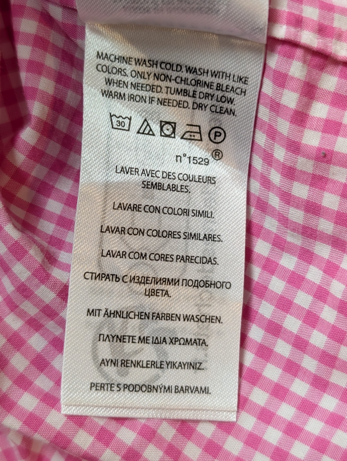 Chemise Polo Ralph Lauren Shirt M L Classic Fit Vichy Rose Stretch Button Down