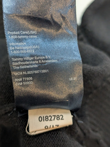 Pull Tommy Hilfiger Col V Noir Profond Manches Longues - Taille L