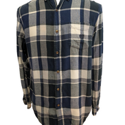 🌲 CHEMISE FLANELLE PERFORMANCE CHAPS M (G) CARREAUX BLEU MARINE NOIR LOGO BRODÉ