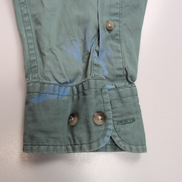 Chemise Pendleton S Vert Pâle 100% Coton Logo Cuir Manches Longues