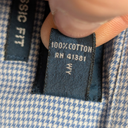 Chemise Polo Ralph Lauren Shirt L Classic Fit Pied-de-poule Bleu Button Down