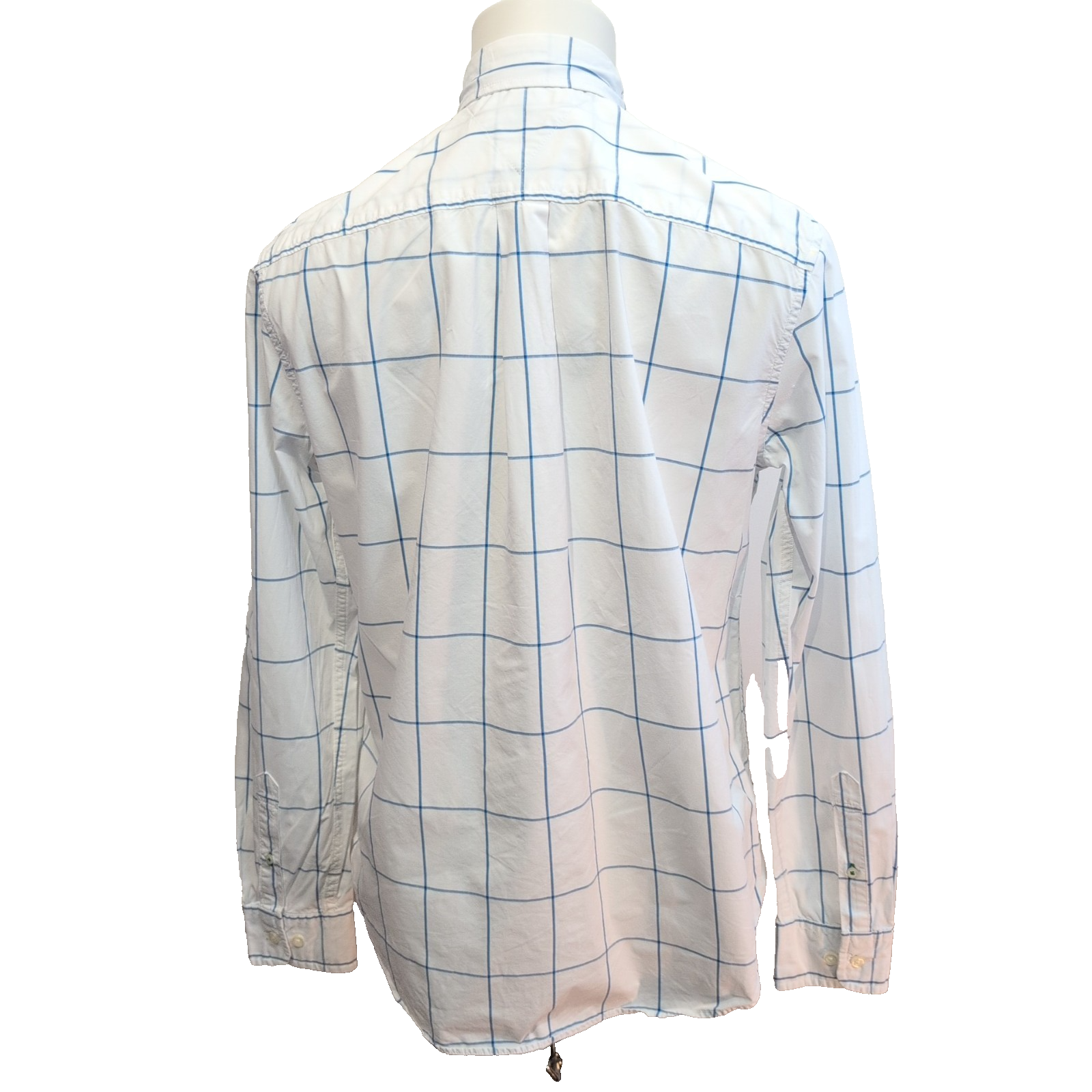 Chemise Tommy Hilfiger blanche à grands carreaux bleus Custom Fit M