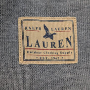 Gilet Sans Manches Lauren Ralph Lauren Femme P/M Gris Coton Zippé 2 Poches