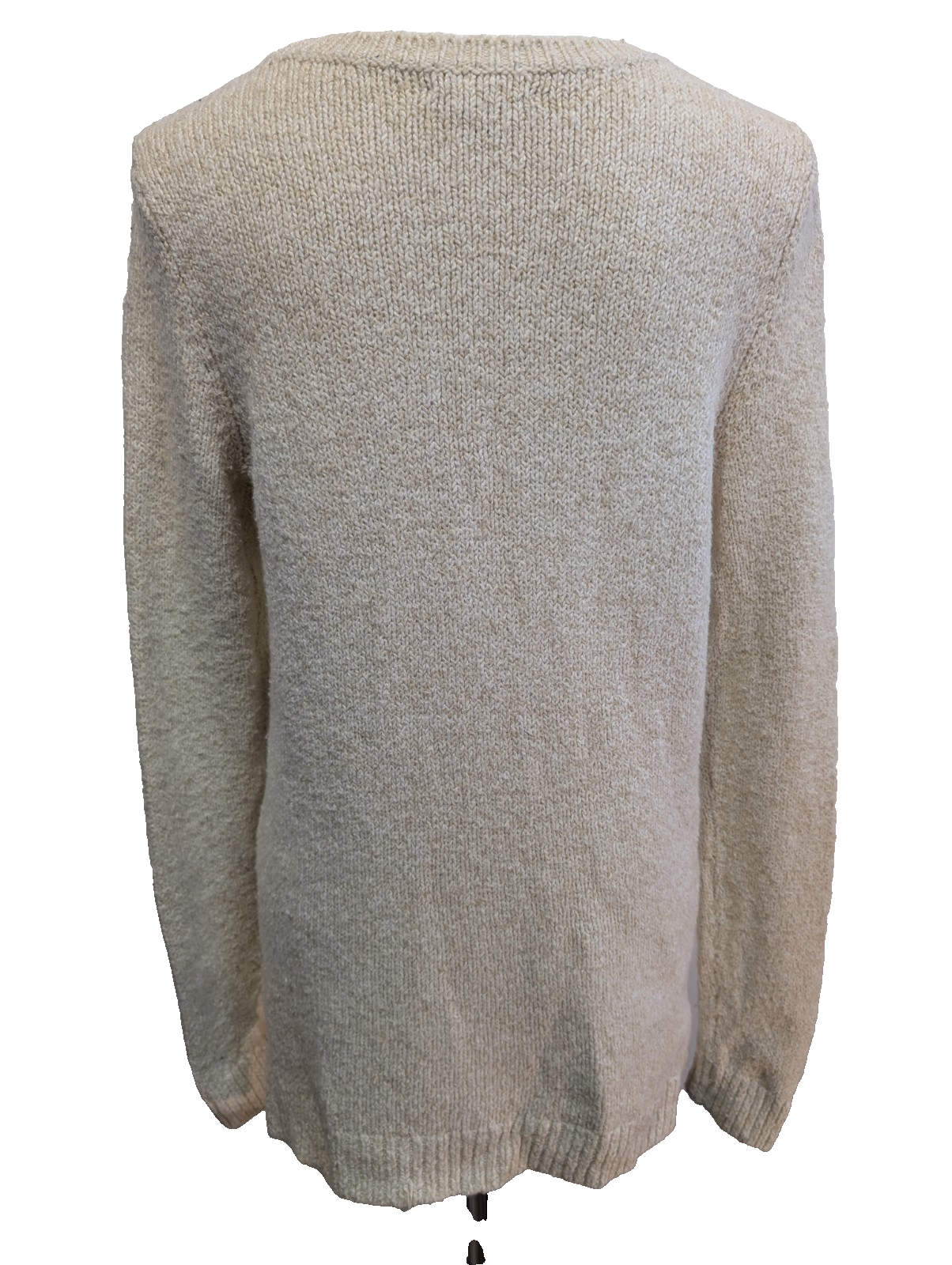Pull Tommy Hilfiger Femme Blanc Crème Torsadé Épais Taille M Col Rond
