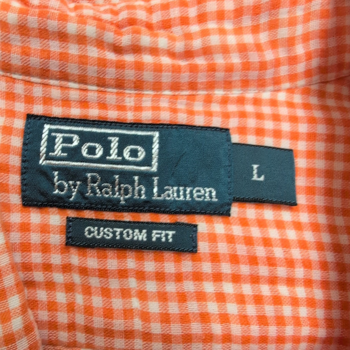 Chemise Polo Ralph Lauren L Flanelle Orange Custom Fit Shirt Button Down Chaude