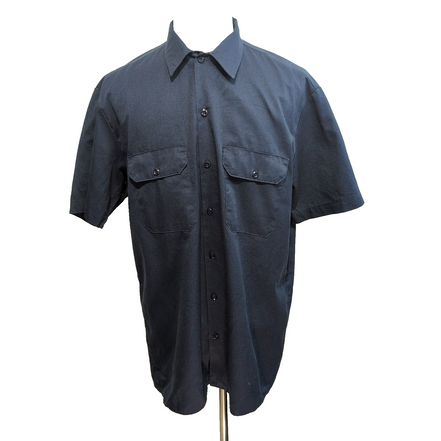 Chemise Dickies L Workwear bleu Manches Courtes 2 Poches Logo Coton Poly