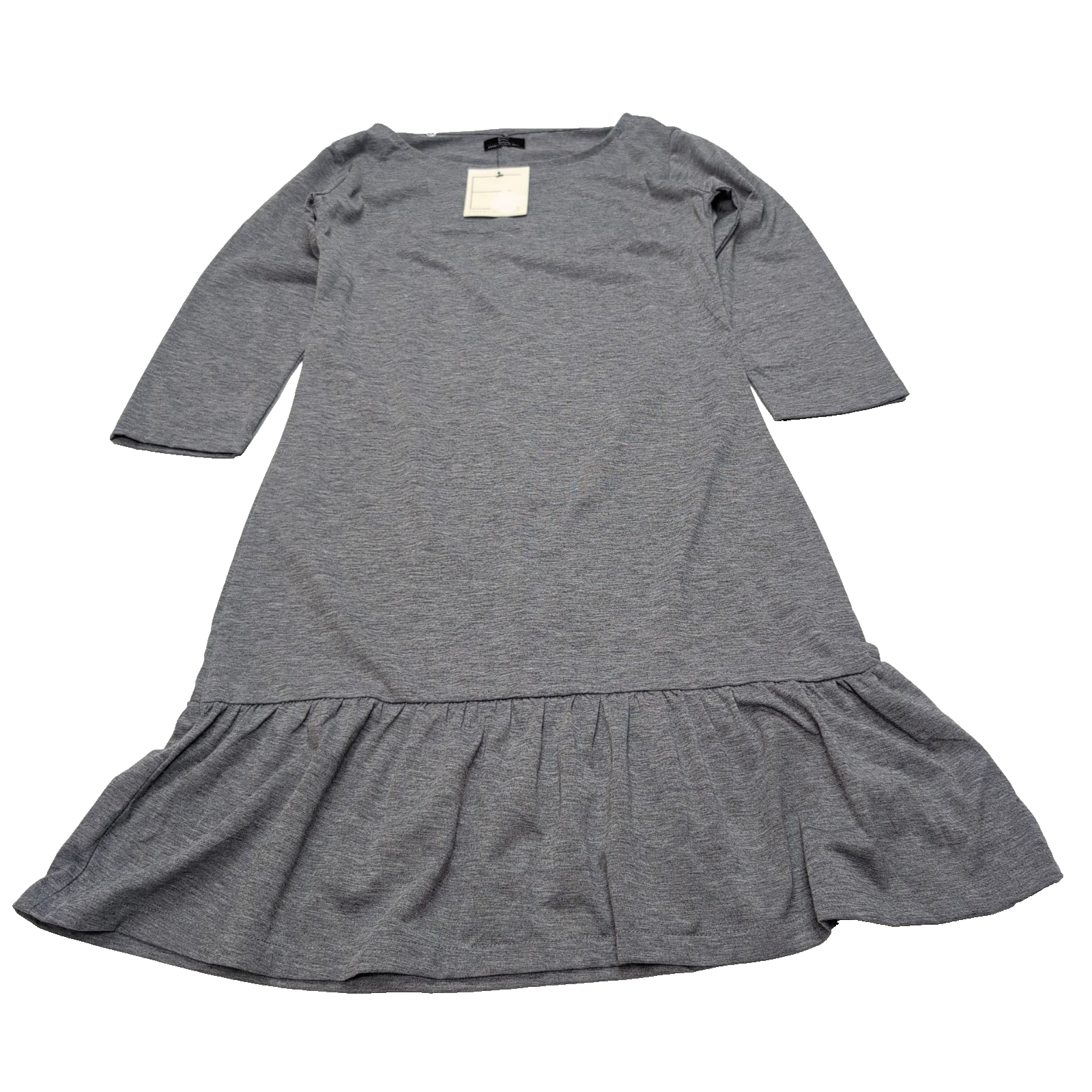 Robe E Essentials Edit M Grise Manches 3/4 Neuve Étiquette