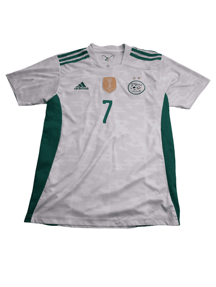 Maillot Algérie Blanc Adidas Mahrez 7 Champion Afrique 2019 Taille 176 (S/M)