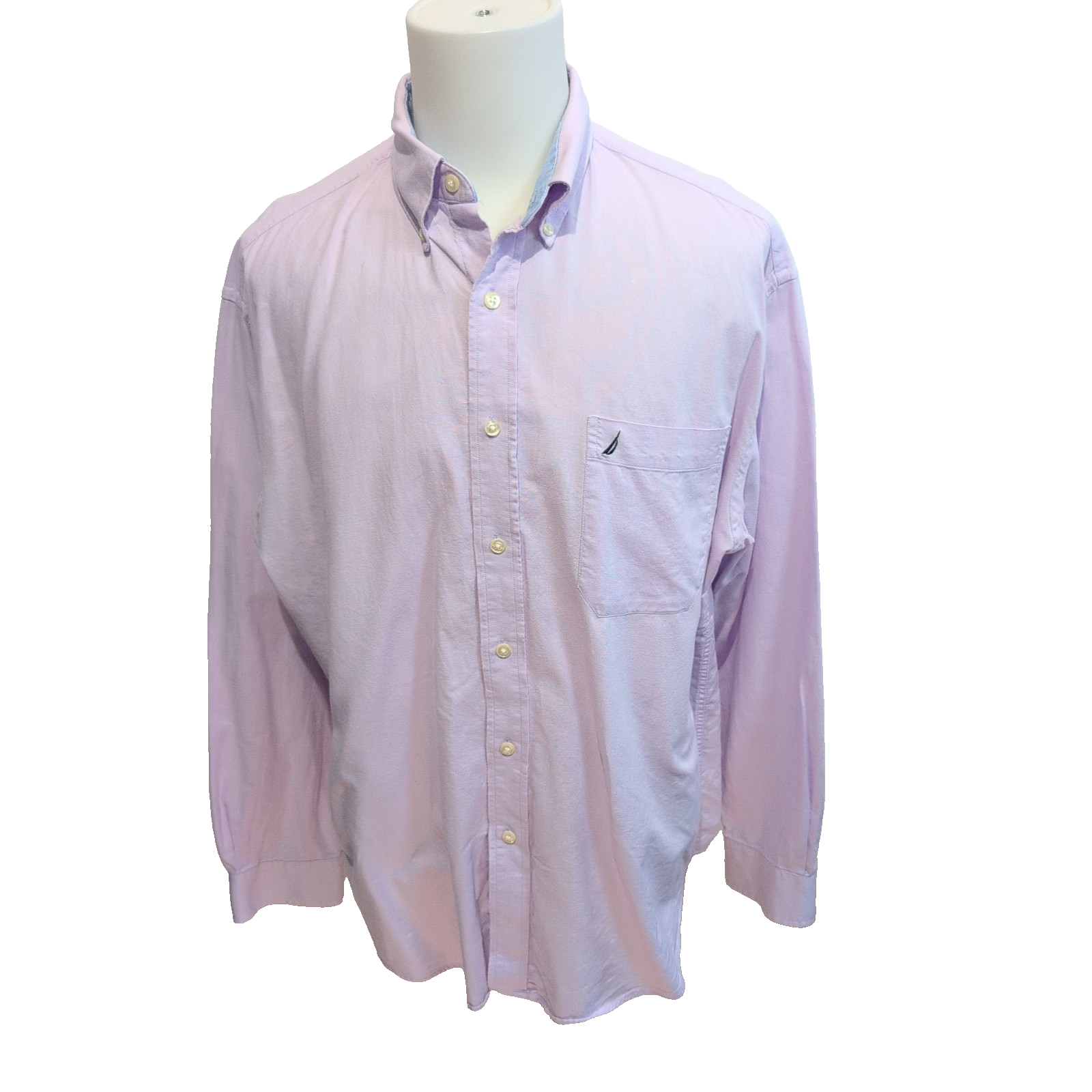 Nautica chemise lilas classic fit logo noir taille XL XXL