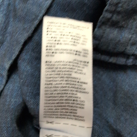 Chemise Banana Republic M Slim Fit Lin Bleu Effet Jean manches longues