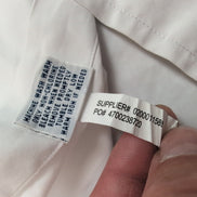 Chemise Ralph Lauren L Blanc Uni Logo Bleu Manches Courtes