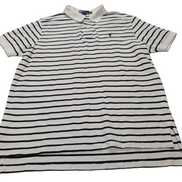 Polo manches courtes Polo Ralph Lauren rayures noir blanc coton XL