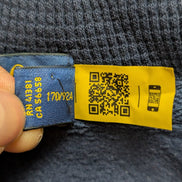 Polo Ralph Lauren Veste Hoodie Capuche Zippée Bleu Marine S Logo Jaune