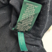 Pull Lauren Ralph Lauren S femme noir crème fin coton nylon logo brodé
