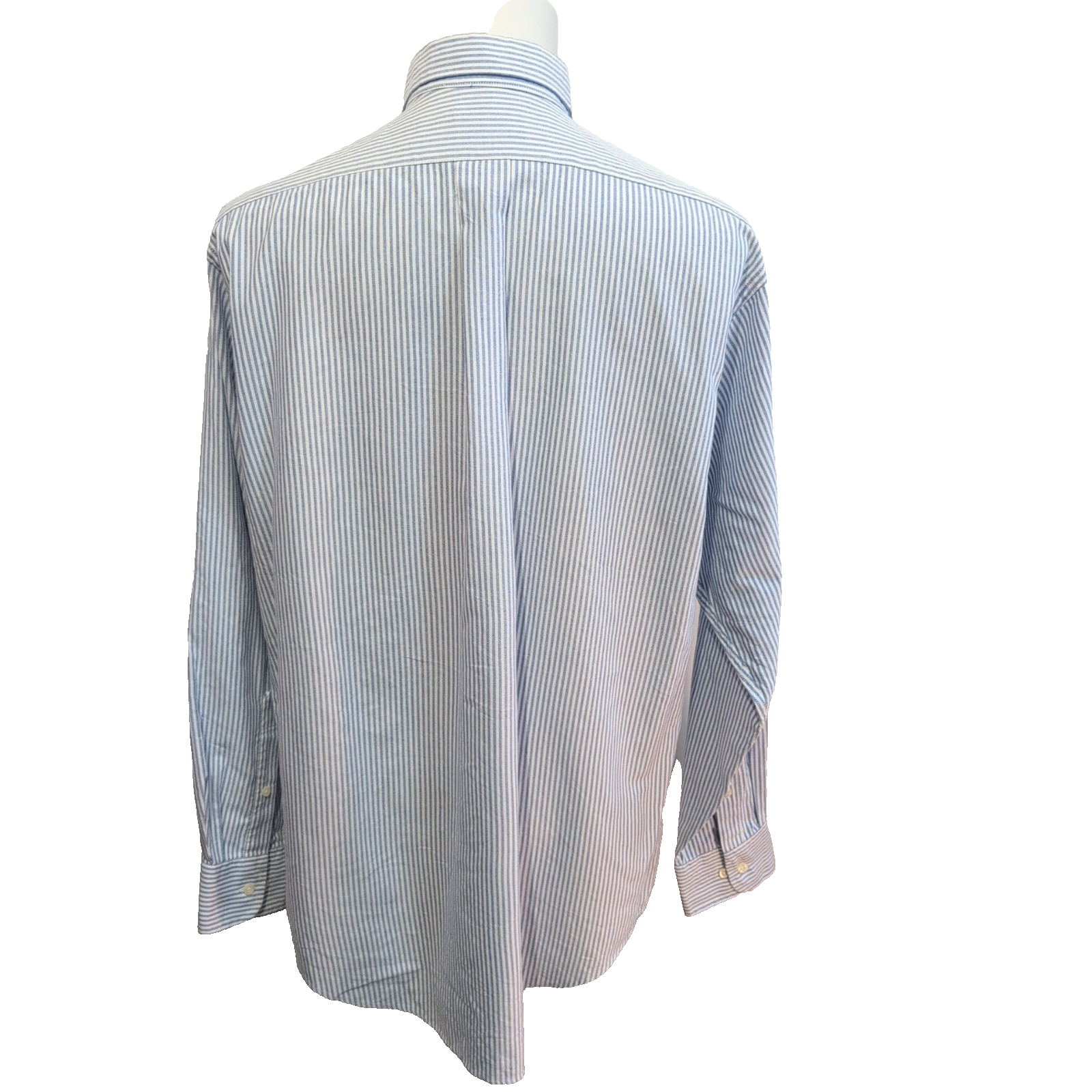Chemise Chaps bleu à rayures coton Oxford manches longues 1 poche L XL