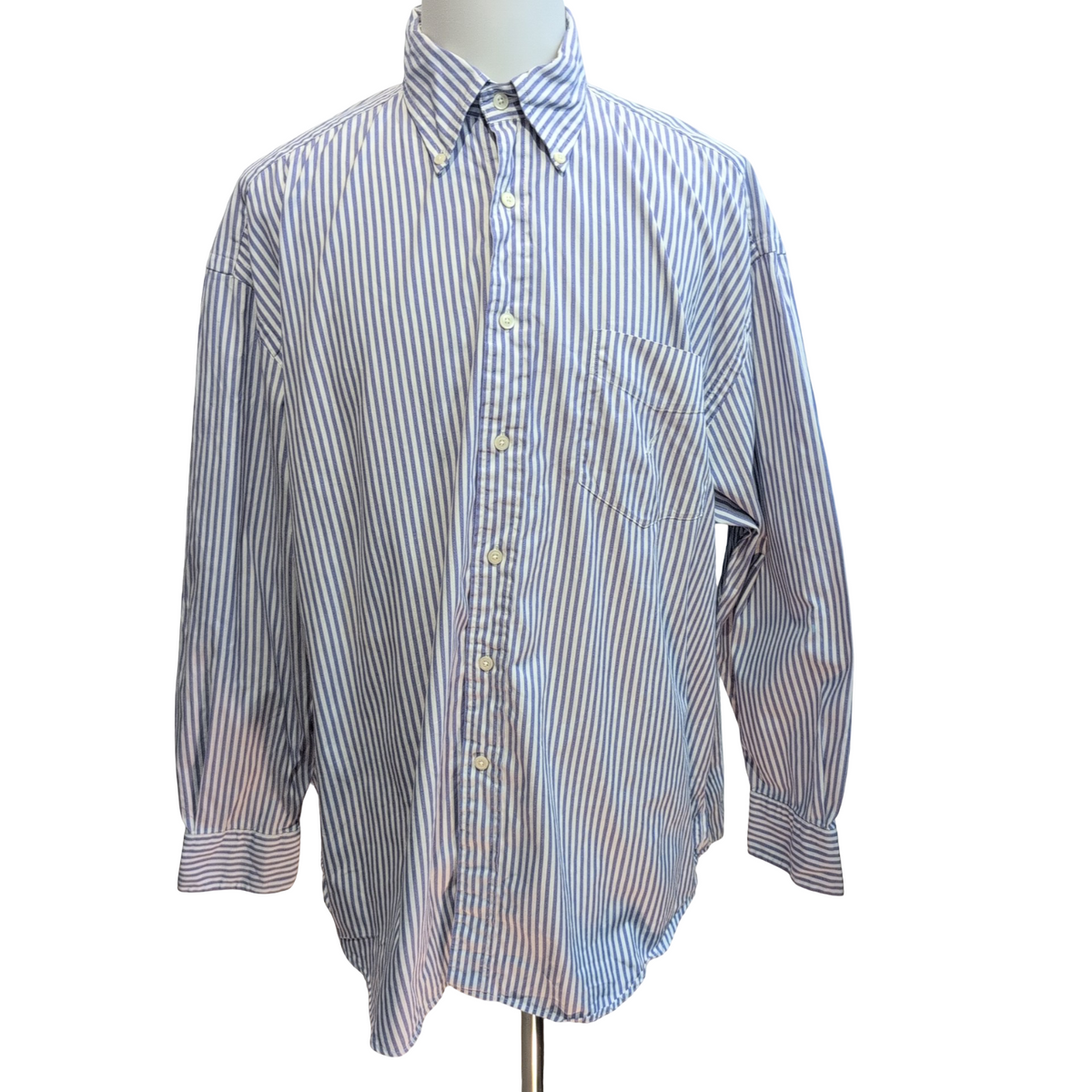 Chemise Nautica XXL Violet Rayures 100% Coton Mercerisé Logo Brodé