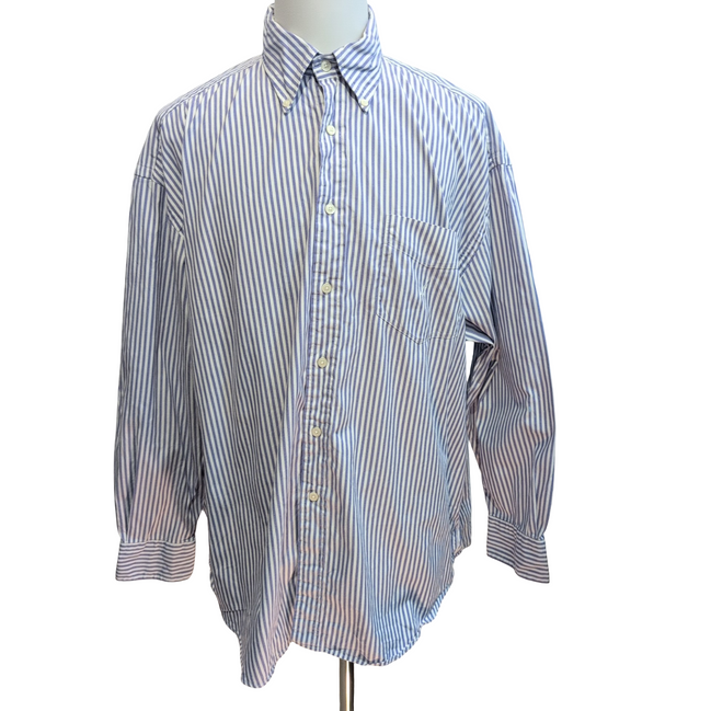 Chemise Nautica XXL Violet Rayures 100% Coton Mercerisé Logo Brodé