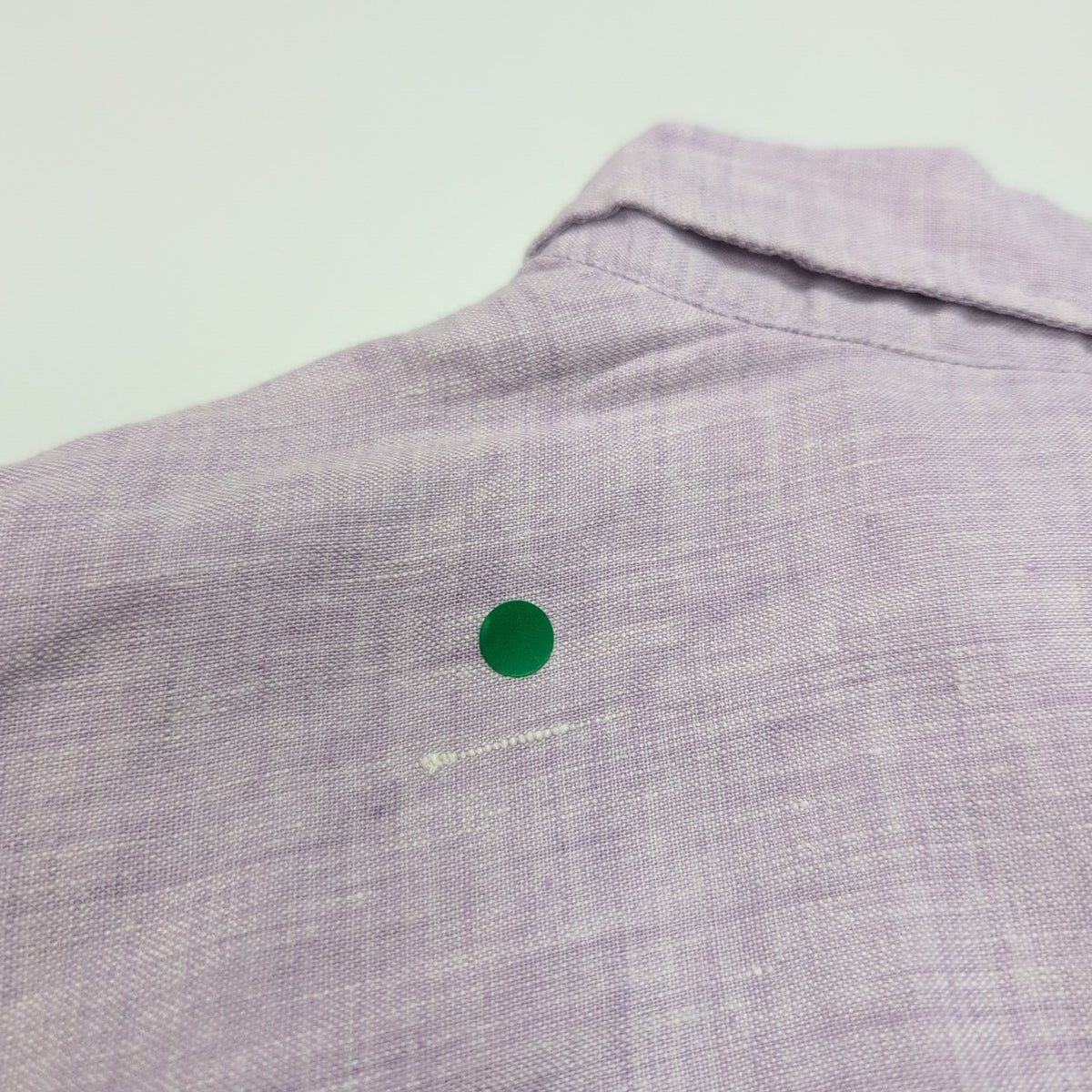 Chemise Brandini XL 100% Lin Violet Clair Manches Courtes Poche