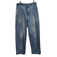 Pantalon Chino Polo Ralph Lauren Denim Bleu À Pinces Homme W28 Vintage 2 Poches