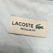 Chemise Lacoste 42 L Bleu Clair Regular Fit Logo Vert Coton manches longues