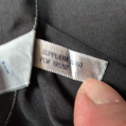 Chemise Ralph Lauren Vintage L noire logo violet manches longues