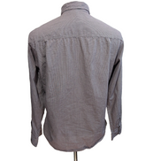 Chemise Life Khaki M Rouge Bleu Micro Carreaux Slim Fit 2 Poches longues manches