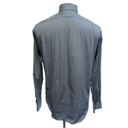 Chemise Polo Ralph Lauren Regent M/L Classic Fit Rayures Bleu Vert Coton Shirt