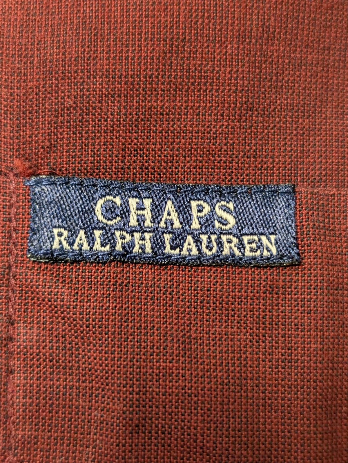 Chemise shirt Chaps Ralph Lauren M bordeaux coton manches longues button down