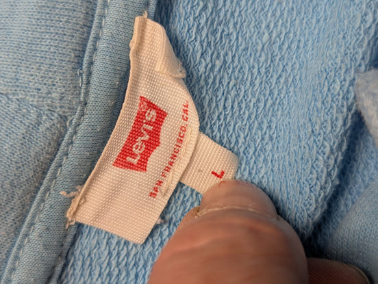 Sweat à capuche Levi's Bleu Ciel Logo Sérigraphié Taille L