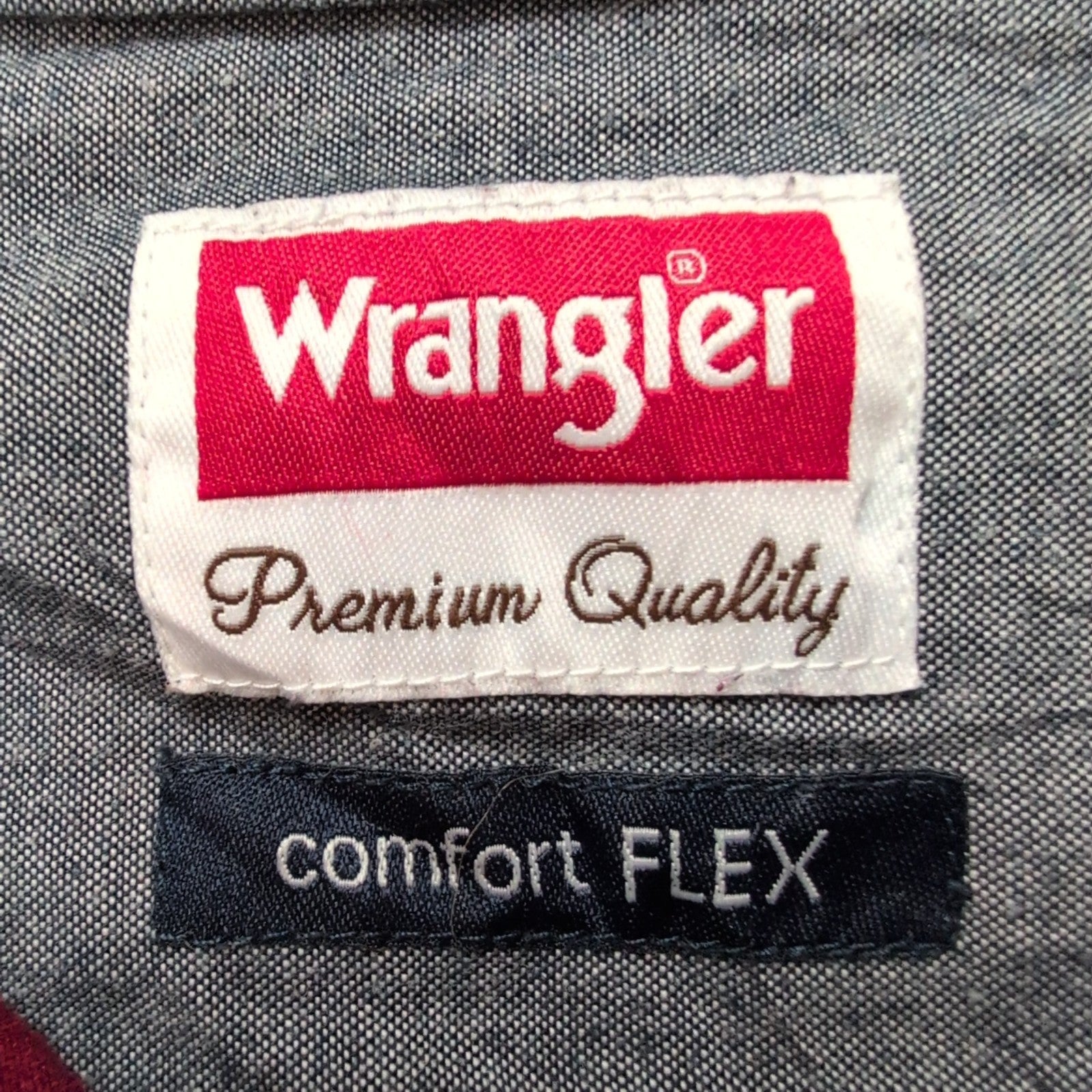 Chemise WRANGLER Bordeaux FLEX avec Poches Manches Longues - Taille S