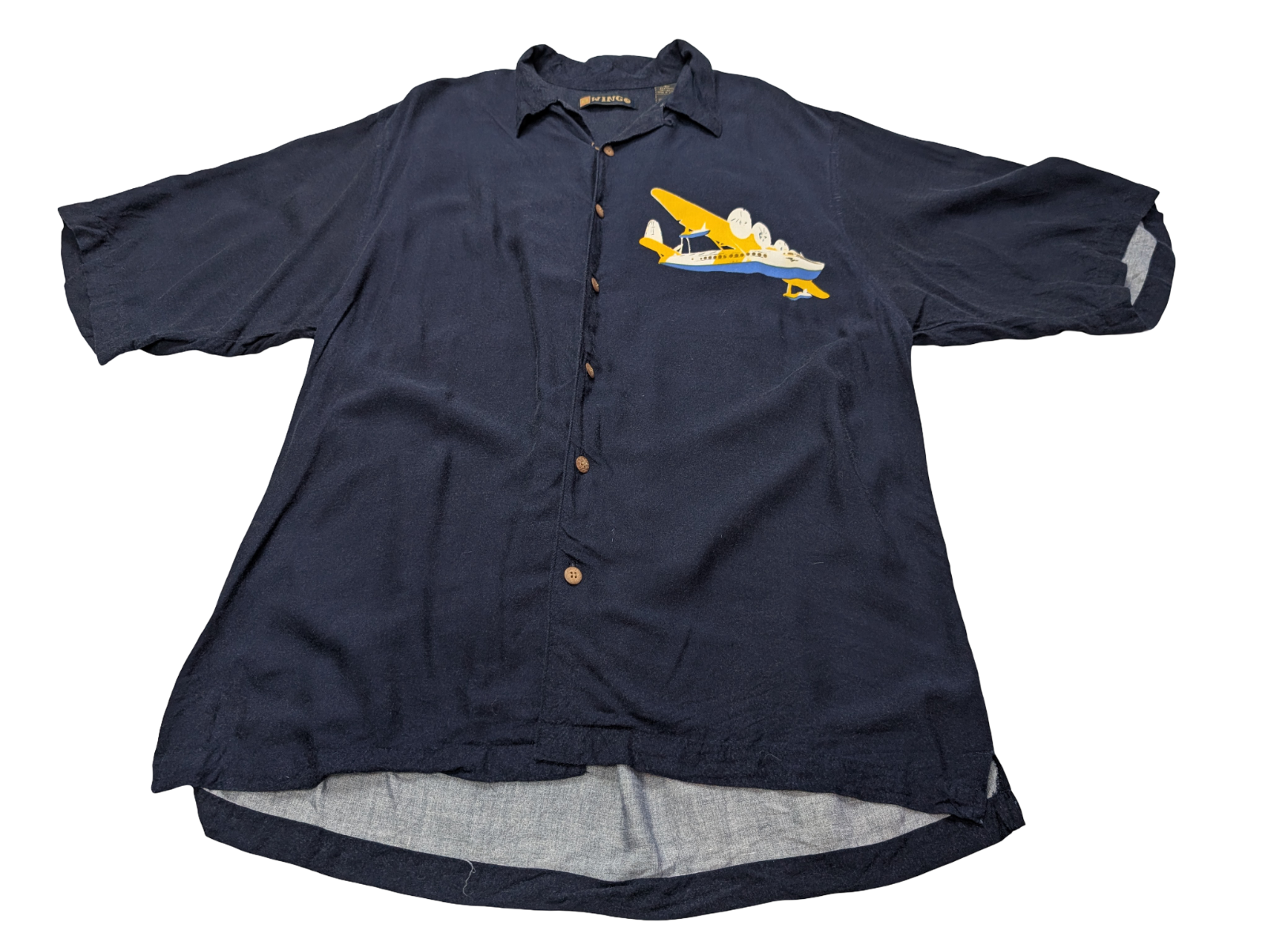Chemise hawaïenne Wingo avion planeur manches courtes taille L