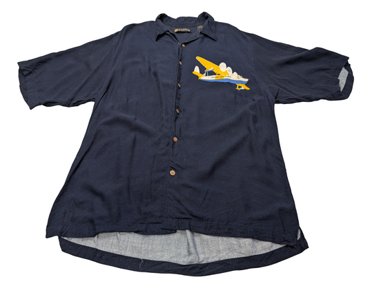 Chemise hawaïenne Wingo avion planeur manches courtes taille L