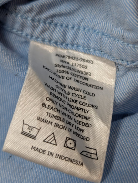 CHEMISE LEVI'S Coton Bleu Ciel XXL Homme Motif 2 Poches Manches Roulables
