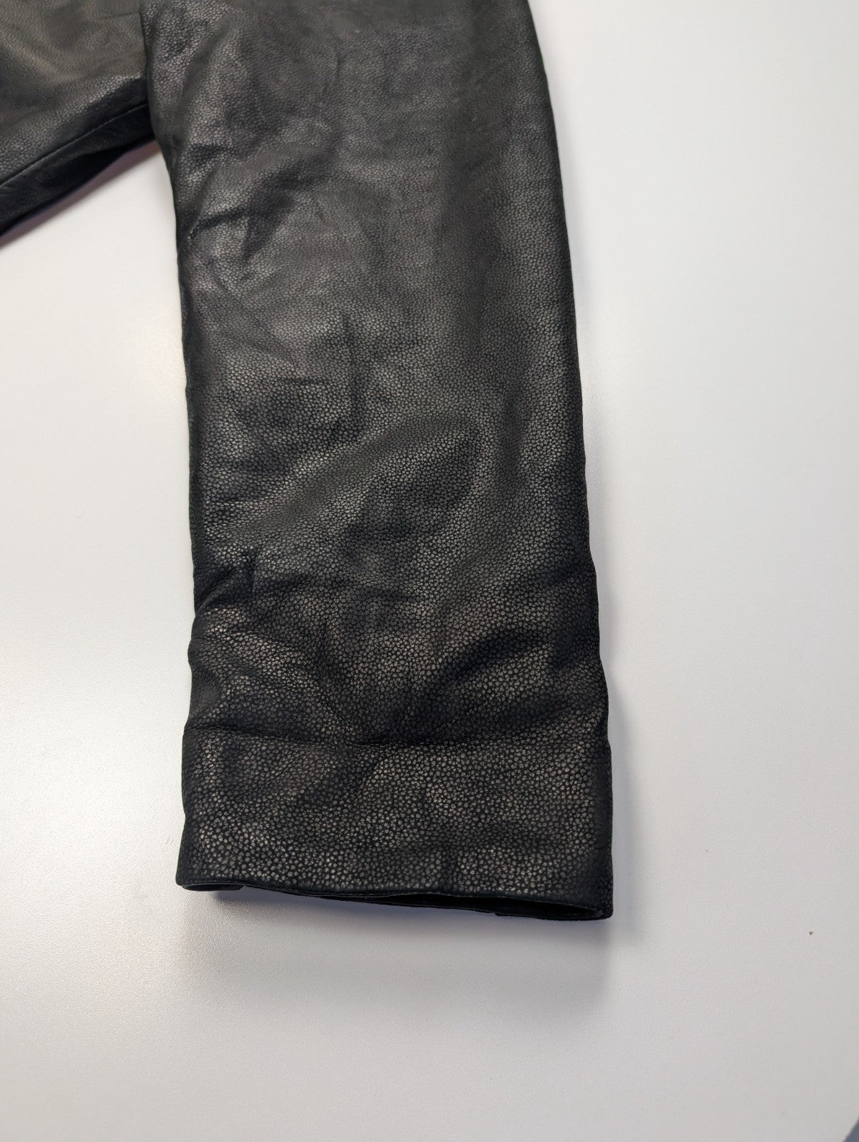 Manteau cuir noir mi-long Isik Leder taille XXL #9c