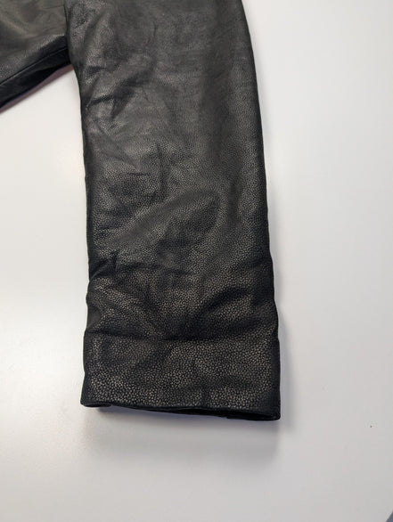 Manteau cuir noir mi-long Isik Leder taille XXL #9c