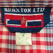 Chemise Braxton Ltd Rouge Bleu À Carreaux Vintage Manches Longues Taille M