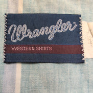 Wrangler chemise western manches courtes rayures vert jaune XXL 100% coton