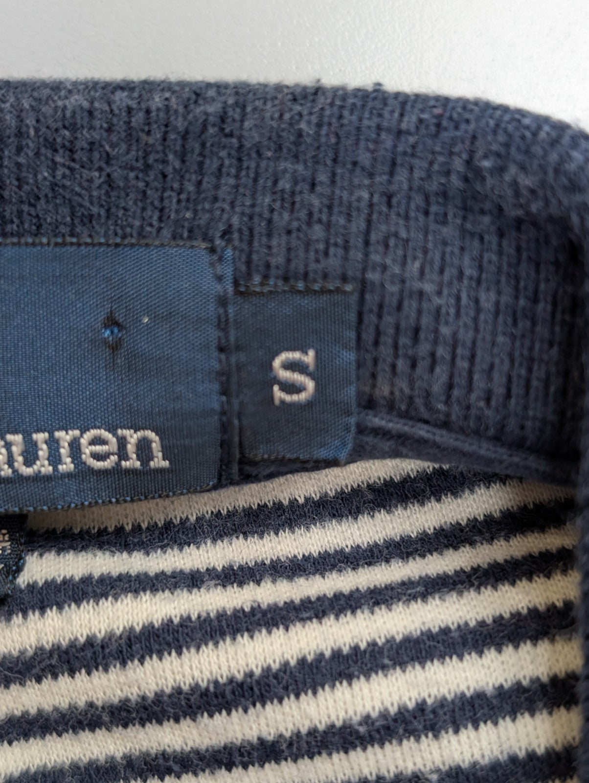 Polo POLO Ralph Lauren Rayé Marine et Blanc Homme Taille S