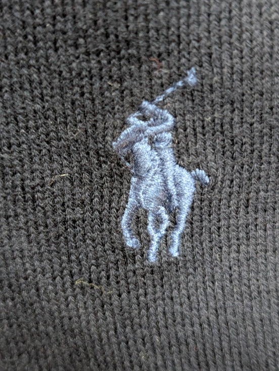 Pull Polo Ralph Lauren Bleu Marine Logo Bleu - 100% Coton Pima - Taille S - NEUF